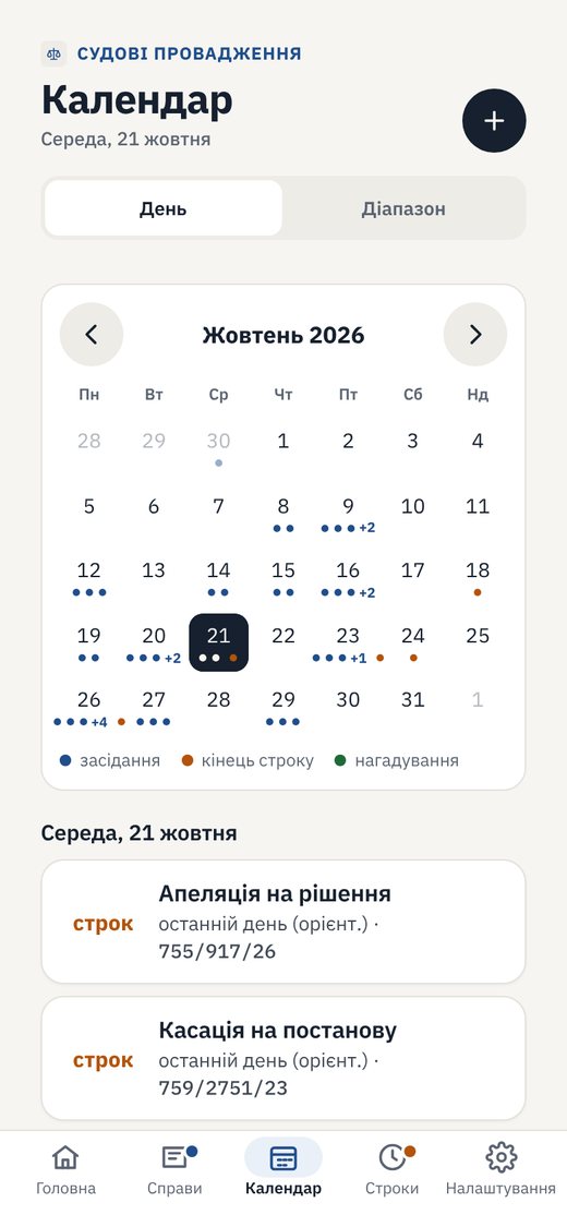 Календар на iPhone